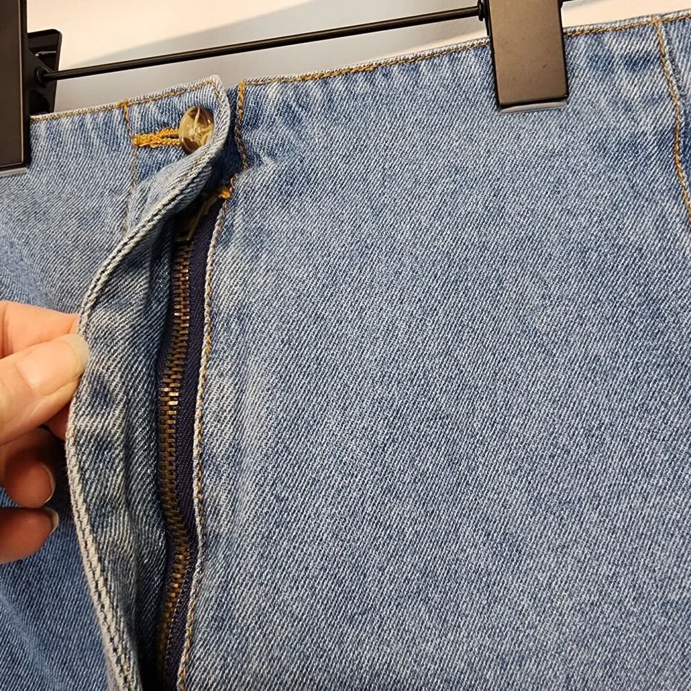 Denim Cargo Midi Skirt Size 18 34
